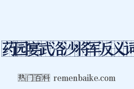 药园宴武洛沙将军反义词是什么意思的图片